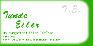 tunde eiler business card